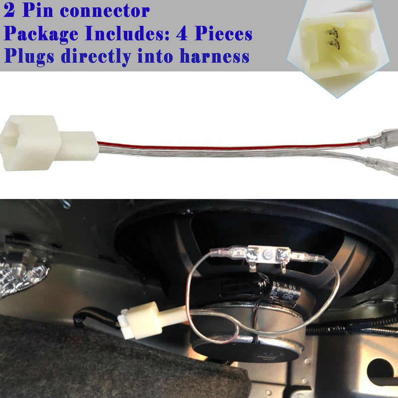 [Australia - AusPower] - 4 Pack Speaker Wire Harness Adapter Replacement for Nissan Speaker Harness 2004-2021, Infiniti Speaker Harness 2006-2018 Car Speaker Connector Harness Adapter 