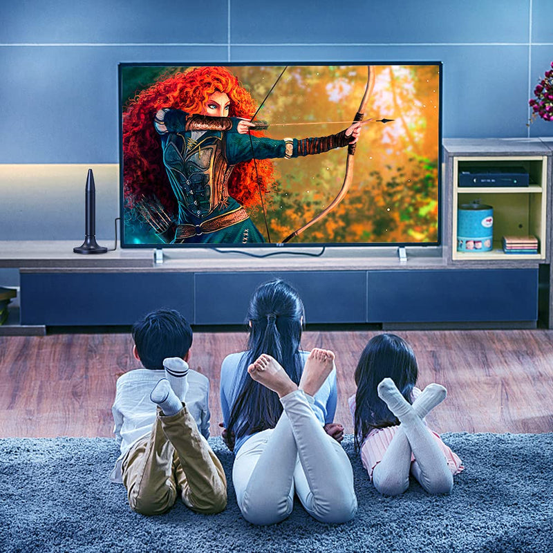 [Australia - AusPower] - Amplified HD Digital TV Antenna, 300 Miles Long Range Reception Indoor HDTV Antenna with Amplifier, Support 4K 1080P VHF UHF TV Channels 