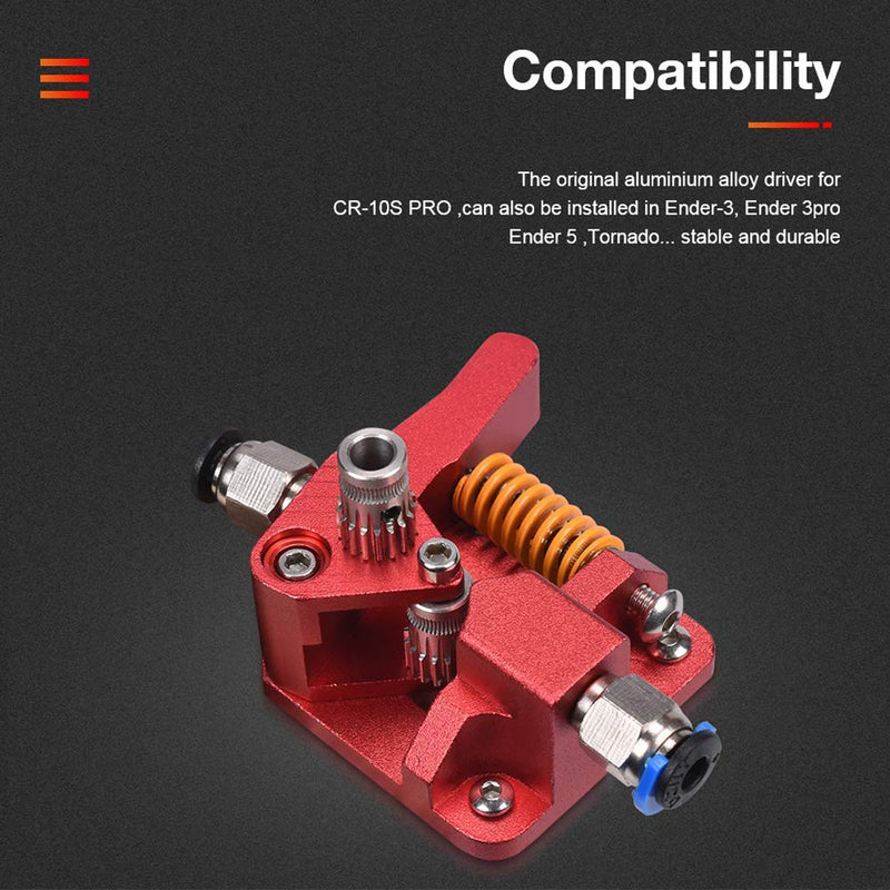[Australia - AusPower] - WINSINN Dual Gear Extruder, Compatible with Ender 3 CR10 CR-10 Pro CR-10S Tornado Upgraded Aluminum Drive Feed for 3D Printer 1.75mm Filament (Dual Connector) Dual Connector 