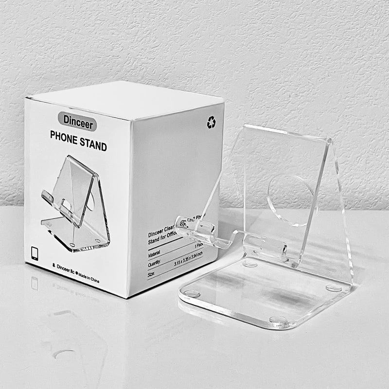 [Australia - AusPower] - DesignComfort Acrylic Cell Phone Stand , Acrylic Phone Stand for Desk,Clear Phone Stand, Dock, Cradle, Compatible with Phone 13 Pro Max Mini 11 Xr 8 SE, Android Smartphone, Pad,Desk Accessories 