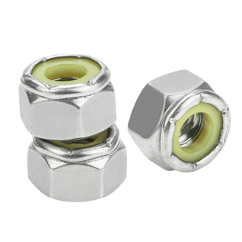 [Australia - AusPower] - Powlankou 60 Pieces 5/16"-18 Nylon Insert Hex Lock Nuts, 304 Stainless Steel 