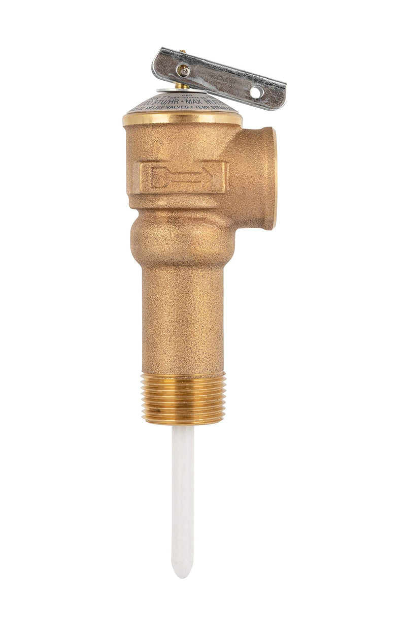 [Australia - AusPower] - Camco 10493 3/4" Temperature and Pressure Relief Valve with 4" Epoxy-Coated Probe - Extended Shank 
