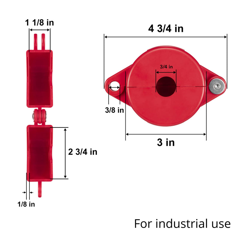 [Australia - AusPower] - TRADESAFE Gate Valve Lockout Device, 1" to 2-1/2" Diameter, 2 Pack, Lock Out Tag Out OSHA Compliant Valve Locks for Professional and Industrial Use, Gas, Water Spigot, and Faucet Locks Outdoor 