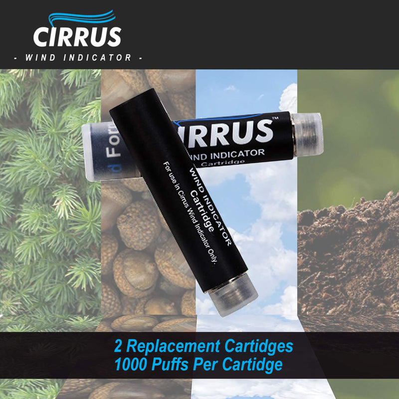 [Australia - AusPower] - 2 Pack Replacement Wind Direction Indicator Cartridges – Four Scents Available -Cloud, Earth, Acorn, and Pine – Over 2000 Puffs Per Pack – Perfect for Hunting, HVAC, Golfing, Dog Training Cloud 