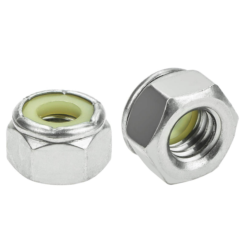 [Australia - AusPower] - Powlankou 60 Pieces 5/16"-18 Nylon Insert Hex Lock Nuts, 304 Stainless Steel 