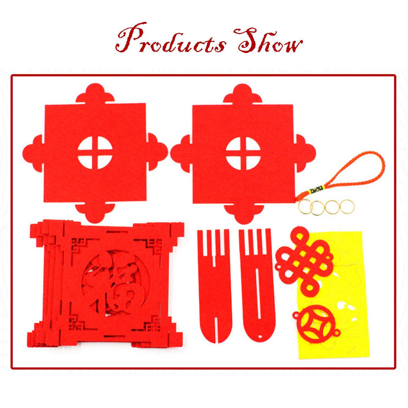 [Australia - AusPower] - 4 Pcs DIY Red Lanterns Kit for Spring Festival - 2024 Chinese New Year Decoration, Chinese New Year DÃ©cor, for Wall and Door, Best Lucky Party Gift for Kids 