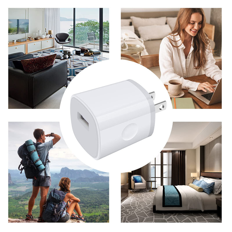 [Australia - AusPower] - USB Charger Block,Phone Charger Box 3Pack Single Port USB Wall Plug Cube Brick Power Adapter for iPhone 13 12 11 Pro Max SE 2020 XR XS X 8 7 6 6S Plus, Samsung S21 S20 S10 LG Moto 