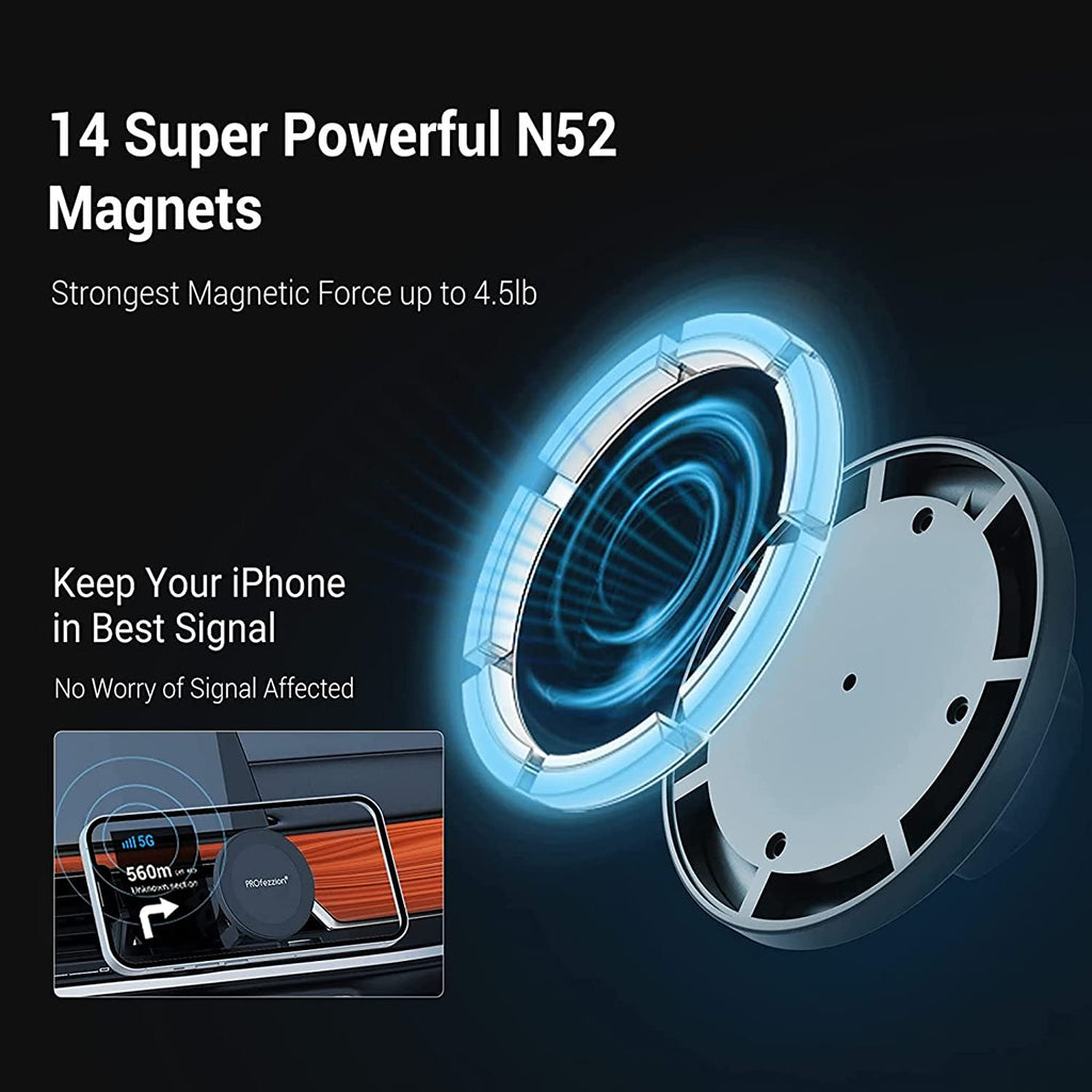 [Australia - AusPower] - Magsafe Car Mount for iPhone 13,Magnetic Phone Holder for car Dashboard Air Vent,Mag Safe Accessories Magnet car Mounts Fit for iPhone 13 12 Pro Max Mini MagSafe Case & All Phones Car Vent & Dashboard 