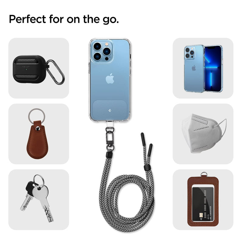 [Australia - AusPower] - Spigen Universal Adjustable Crossbody Strap Phone Lanyard - Black 