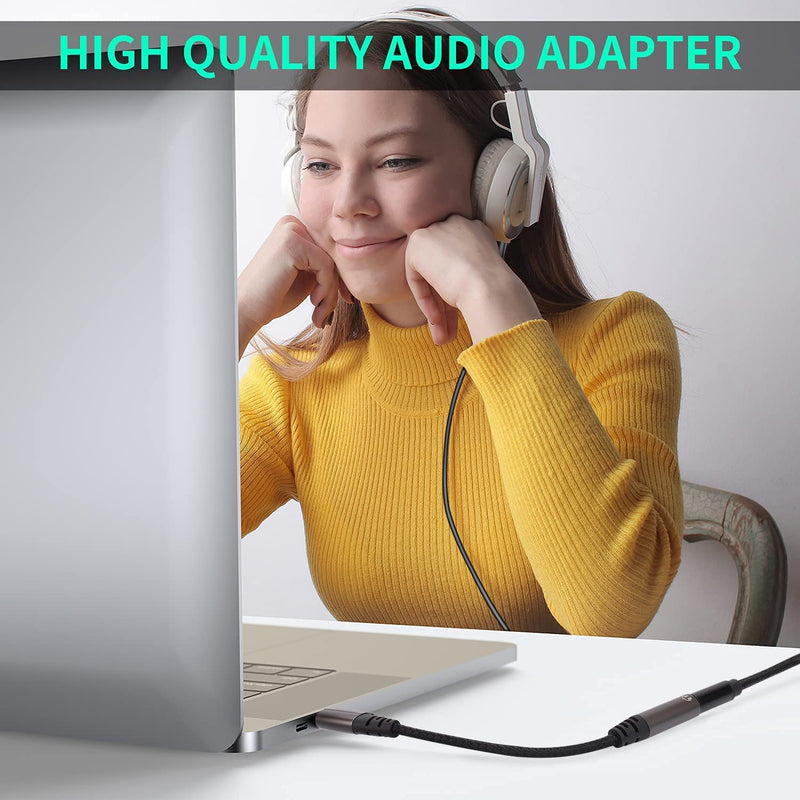 [Australia - AusPower] - USB Type C to 3.5mm Headphone Jack Adapter,USB C to 1/4 Male TRS Audio Stereo Cable Converter with high Resolution/DAC Cord for Pixel 4XL, Galaxy Note10/S20, Amplifier,Speaker,Headphones, Home Theater 