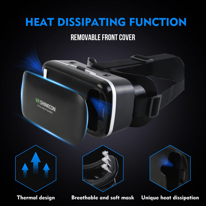 [Australia - AusPower] - Virtual Reality Headset for Kids & Adults, 3D VR Headsets for iPhone & Android, Virtual Reality Gaming Glasses Goggles for Immersive Experience with Comfortable Pad Adjustable Distance. 