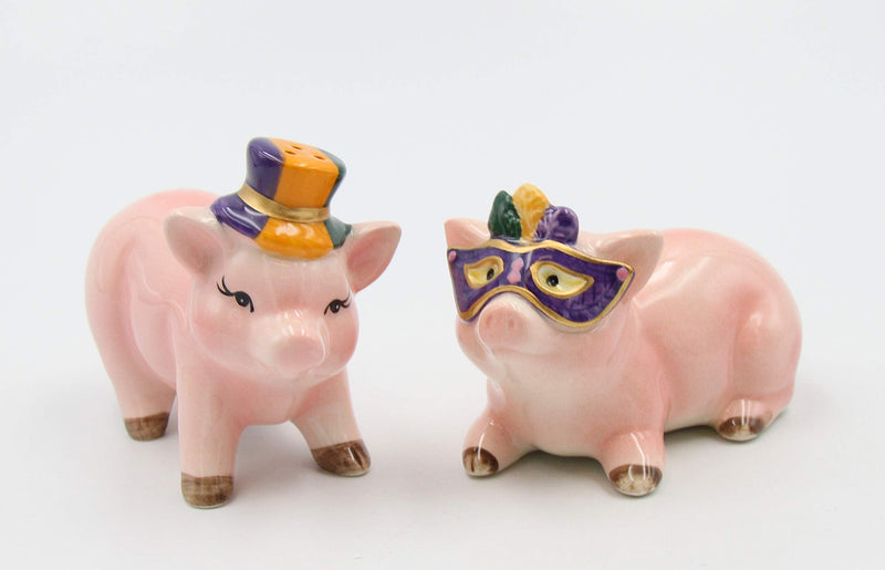 [Australia - AusPower] - Cosmos Gifts Mardi Gras Pigs Salt and Pepper, Multicolored 