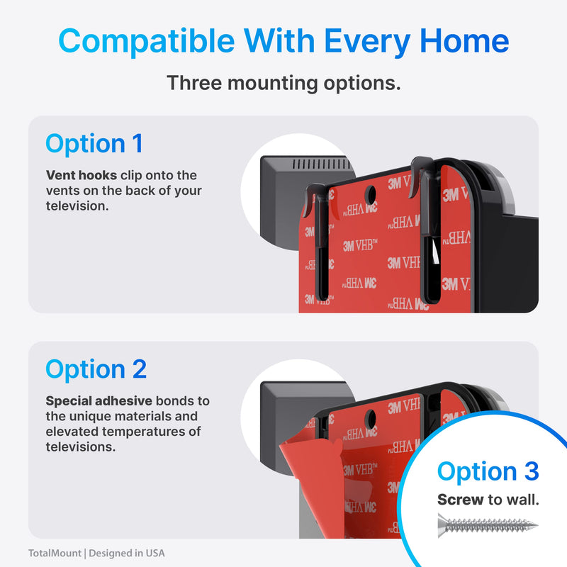 [Australia - AusPower] - TotalMount – Apple TV Mount – Compatible with All Apple TVs (Premium Black and Gray Apple TV Mount and Cable) Premium Black and Gray Apple TV Mount and Cable 