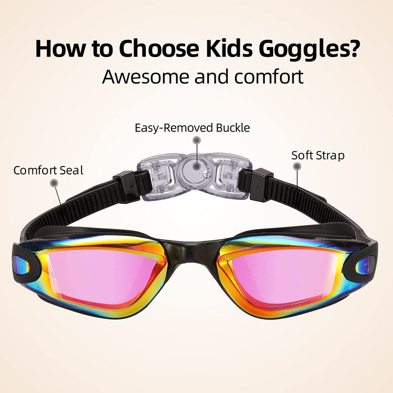 [Australia - AusPower] - Aegend Kids Swim Goggles, Pack of 2 Swimming Goggles for Children Boys & Girls Age 3-9 