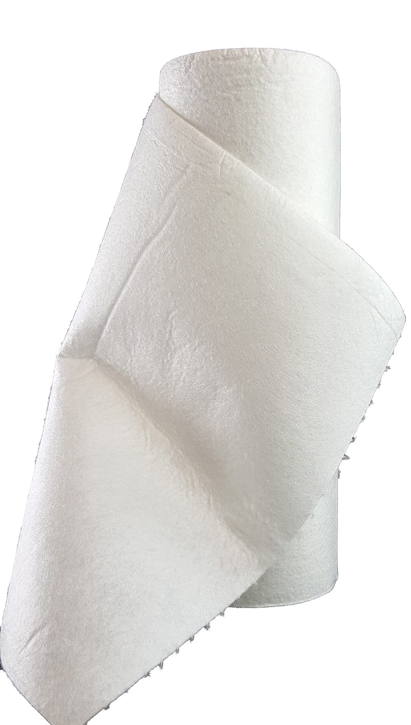 [Australia - AusPower] - Practicool Bamboo Kitchen Towel Roll Friendly Reusable White Washable 30 Sheets 11 x 12 inch with bonus Chrome Towel Holder 