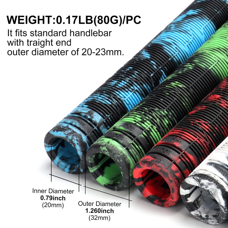 [Australia - AusPower] - Limit Handlebar Grips with Easy Cutting Lines for 150/160/170mm Use Pro Stunt Scooters Biack/blue 