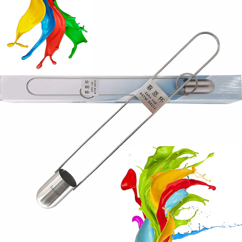 [Australia - AusPower] - YFYIQI Stainless Steel Zahn Viscosity Cup Viscometer for Medium Viscosity Oil Mixed Paint Latex Paint Hole Diameter 3.8 mm Viscosity Range 100cst to 800cst 