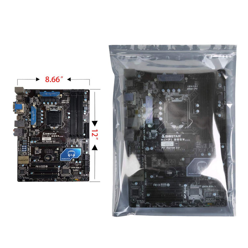 [Australia - AusPower] - KUKUBAGS 15pcs 11x15 inch Anti Static Bag with 15pcs Antistatic Labels, Static Free Bag for Electronics, Large Resealable Non Static Bags for Most of Computer Accessories 