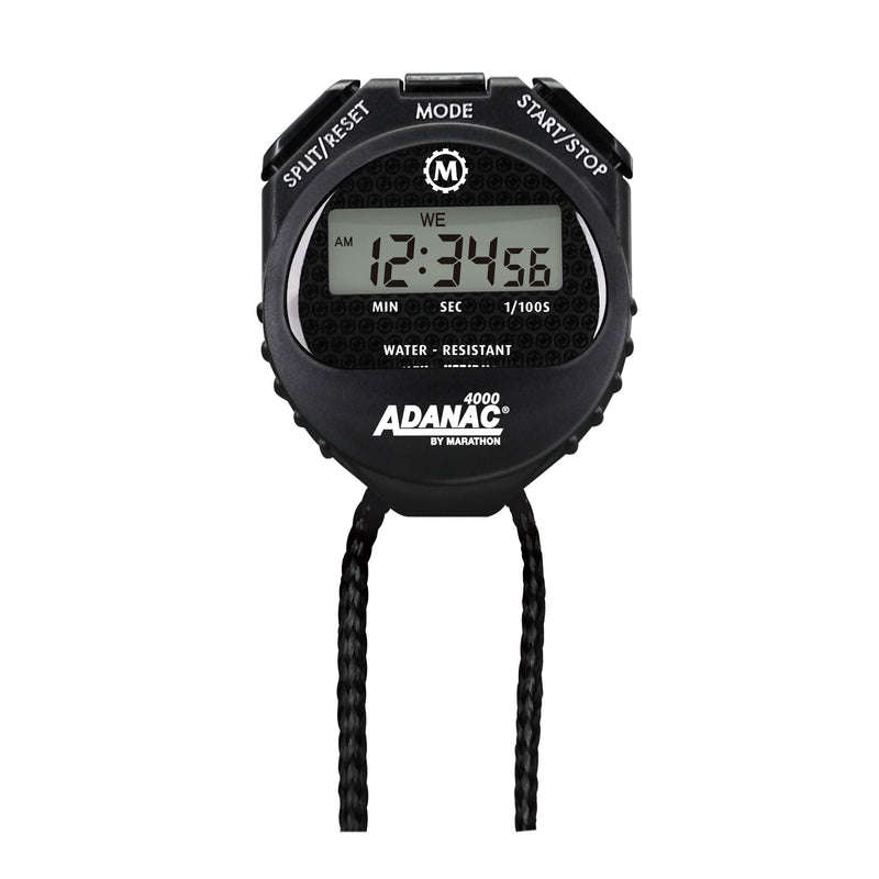 [Australia - AusPower] - MARATHON ST083009 Adanac 4000 Digital Stopwatch Timer with Extra Large Display and Buttons, Water Resistant, Two Year Warranty - Black 
