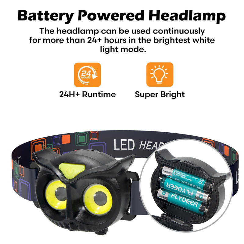 [Australia - AusPower] - Lsnisni Kids Headlamp 2 Pack,LED Head Lamp with 4 Modes,IPX5 Waterproof Head Lights for Forehead,Head Flashlight for Adults and Kids Outdoor Camping Hiking Running,6 AAA Batteries Included AAA-2 Pack 