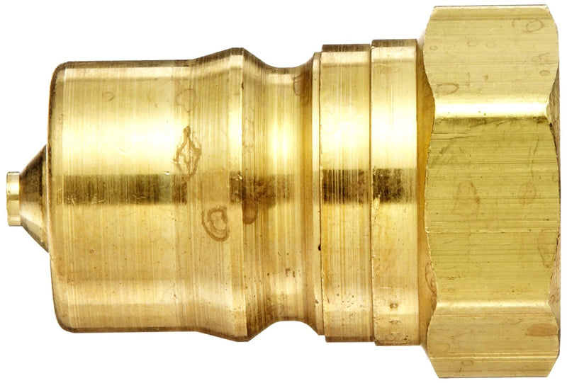 [Australia - AusPower] - Dixon B17-463 Brass Industrial Hydraulic Quick-Connect Fitting, Poppet Valve Plug, 1/2" Coupling x 1/2"-14 NPTF 