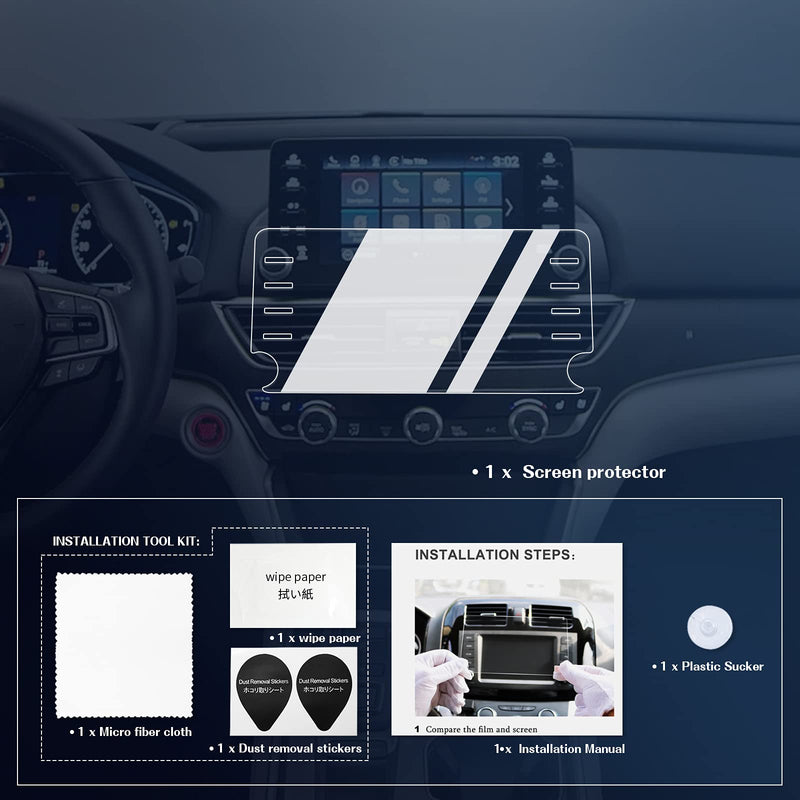 [Australia - AusPower] - BIXUAN Car Screen Protecor Accord Accessories Screen Protector Foils for 2018 2019 2020 2021 Accord EX EX-L Touring EX-L 8In Navigation Display Touch Screen 9H Hardness Glass Screen Protective Film (8 Buttons) 8 Inches 