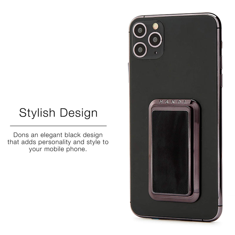 [Australia - AusPower] - HANDL New York HANDLstick Black Suede Grip and Stand for Smartphone 
