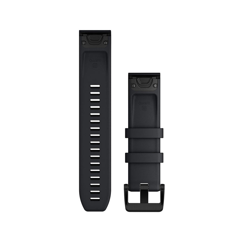 [Australia - AusPower] - Garmin QuickFit 22 Watch Bands, Black with Black Stainless Steel Hardware 