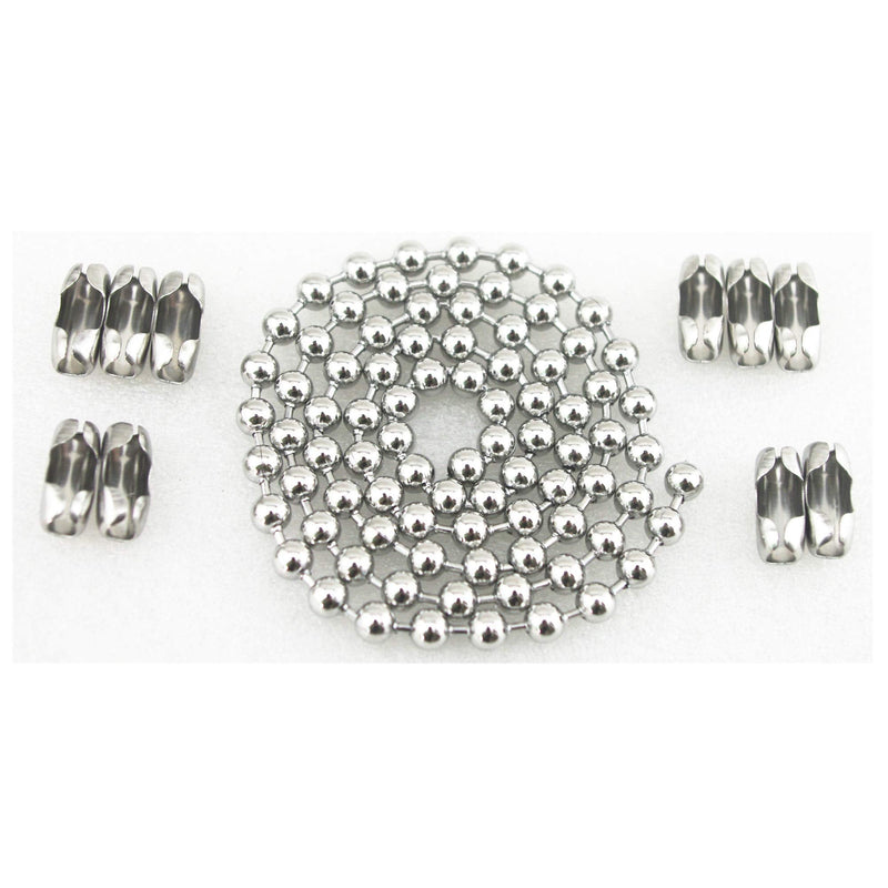 [Australia - AusPower] - Glory Qin 6mm Stainless Steel Ball Chains & 10 Matching connectors (6mm, 10 feet) 