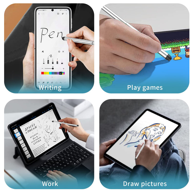 [Australia - AusPower] - LIULANZ Stylus Pens with Pen Slot for Touch Screens, High Precision Capacitive Universal Stylus for iPad iPhone Tablets Samsung Galaxy All Touch Screen Devices (Transparency) Transparency 