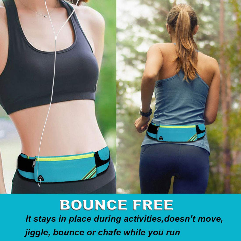 [Australia - AusPower] - Running Belt Waist Pack Bag,Workout Gear,Gym Fitness Fanny Pack for Phone,Cell Phone Holder for Running,Jogging Pocket Belt for Women & Men,Running Accessories Compatible with iPhone 13 12 pro(Blue) Blue 