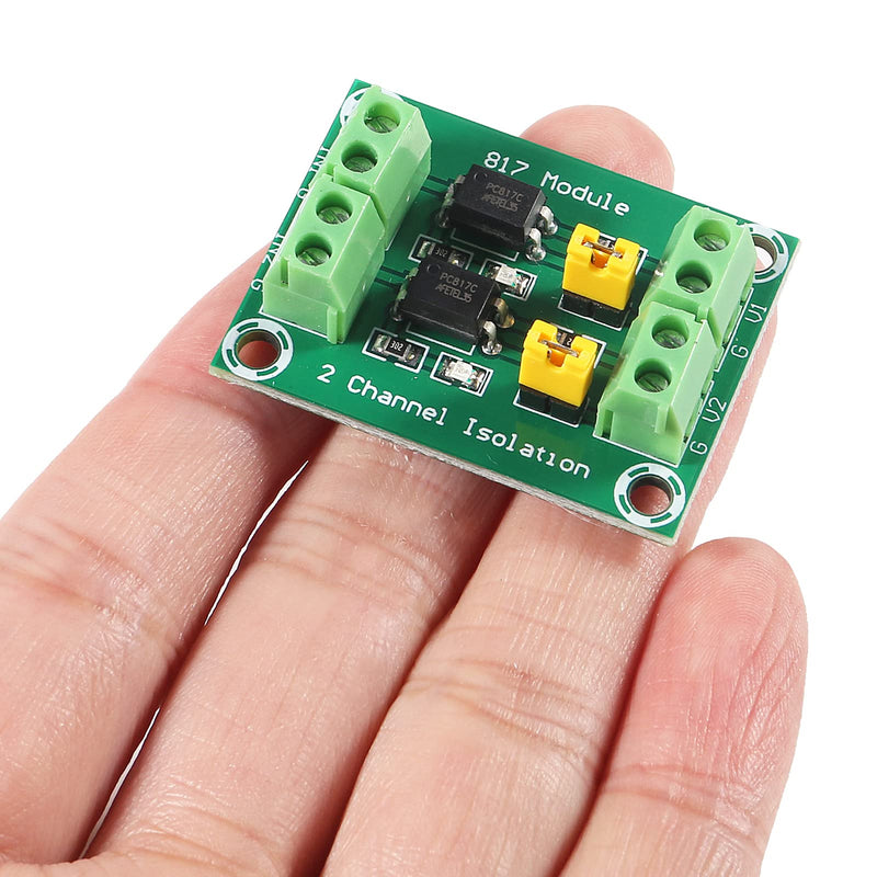 [Australia - AusPower] - Shutao 5PCS PC817 2 Channel Optocoupler Isolation Board Voltage Converter 3.6-30V Driver Photoelectric Isolated Module 