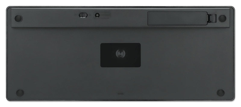 [Australia - AusPower] - Manhattan Small Bluetooth Wireless Keyboard - Dual Modes of 2.4G + Bluetooth 4.2 - Connects Up to 3 Devices – Slim Mini Size – for Tablet, Mac, iPad, Android, Windows –3 Yr Mfg Warranty –180559 