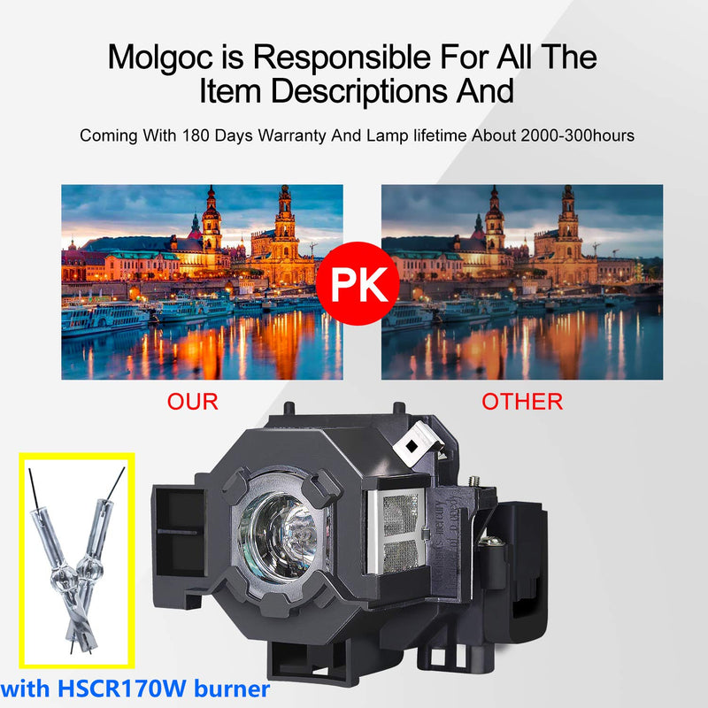 [Australia - AusPower] - for EPSON ELPLP41/V13H010L41 h283a,EMP-S5,EMP-X5,EX30,EX70 Projector Lamp by Molgoc 