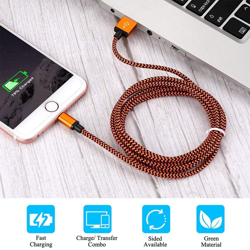 [Australia - AusPower] - iPhone Charger Cord 4Pack iPhone Charger Cable MFi Certified Lightning Cable Fast iPhone Charging Cord Nylon Braided iPhone Charging Cable Compatible with Phone 11 Pro max/XR max/8/7/6/6s/SE 2020,iPad 2ft+3ft+5ft+6ft 