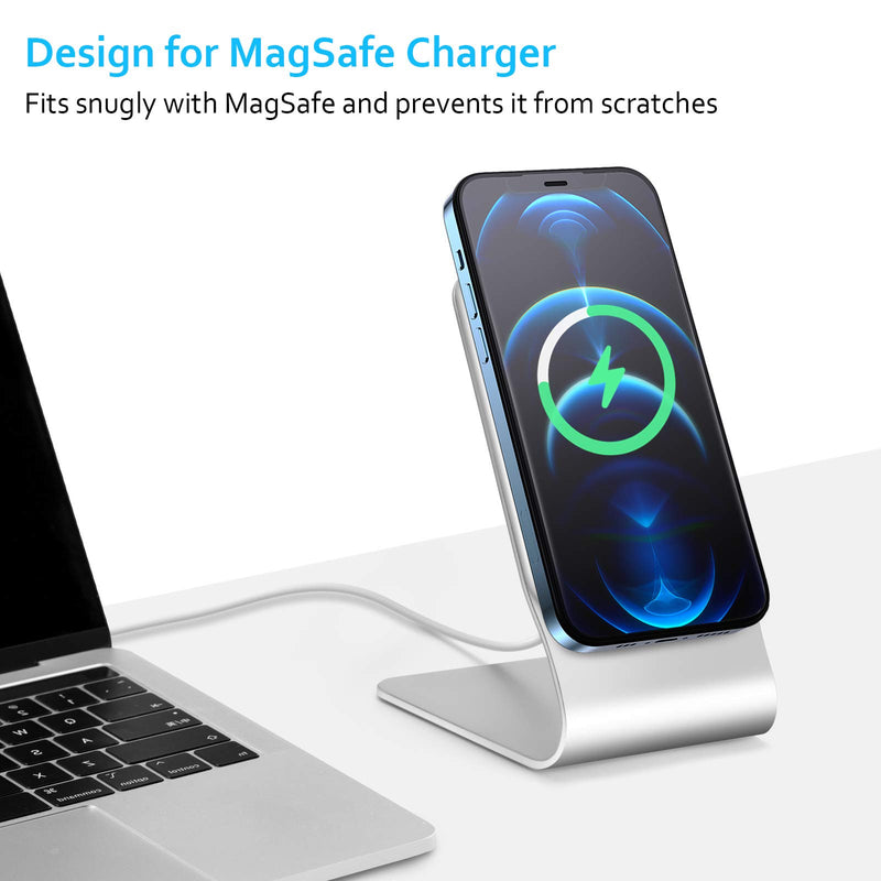 [Australia - AusPower] - Stand for MagSafe Charger, Aluminum Phone Stand Holder Compatible with Apple MagSafe Charger for iPhone 13, 13 Pro, 13 Pro Max, 13 Mini, iPhone 12 Pro Max, 12 Mini (Not Included Magsafe Charger) 