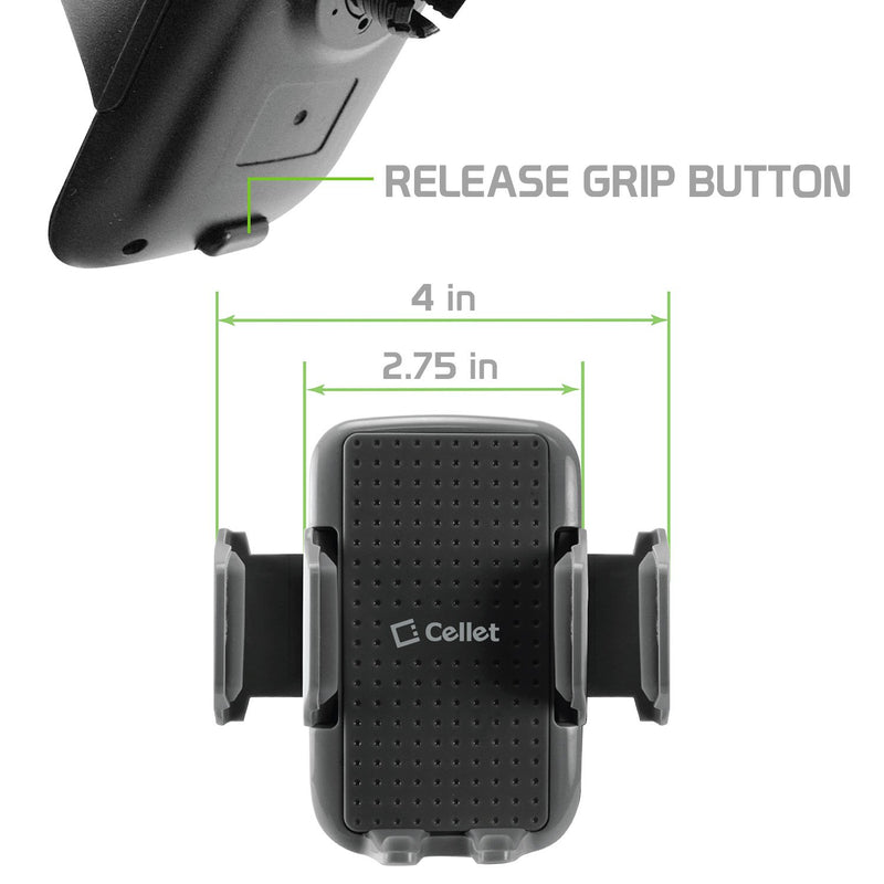 [Australia - AusPower] - Cellet Cell Phone Holder Adjustable Car Dashboard Smartphone Clip In Mount Compatible for iPhone 13 Pro 12 Pro Max Mini SE Galaxy S21 Ultra 5G S20 S10 Note 20 10 9 Google Pixel 5 4a 3 LG Motorola DASHBOARD PHONE CRADLE 