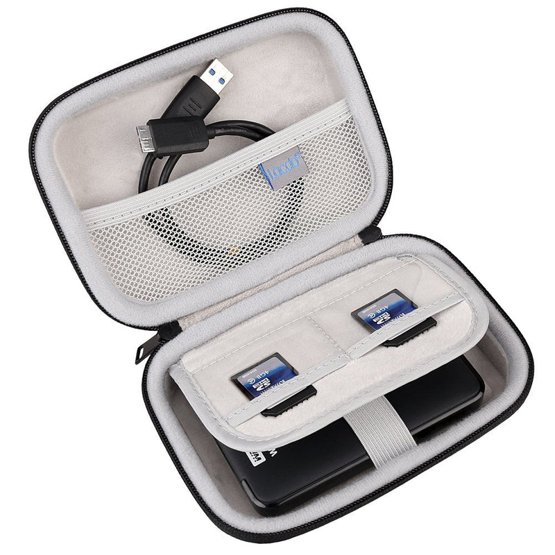 [Australia - AusPower] - Lacdo Hard Drive Carrying Case for Western Digital WD My Passport Ultra WD Elements SE WD P10 Game Drive Portable External Hard Drive 1TB 2TB 3TB 4TB 5TB USB 3.0 2.5 inch HDD Travel Storage Bag, Blue 