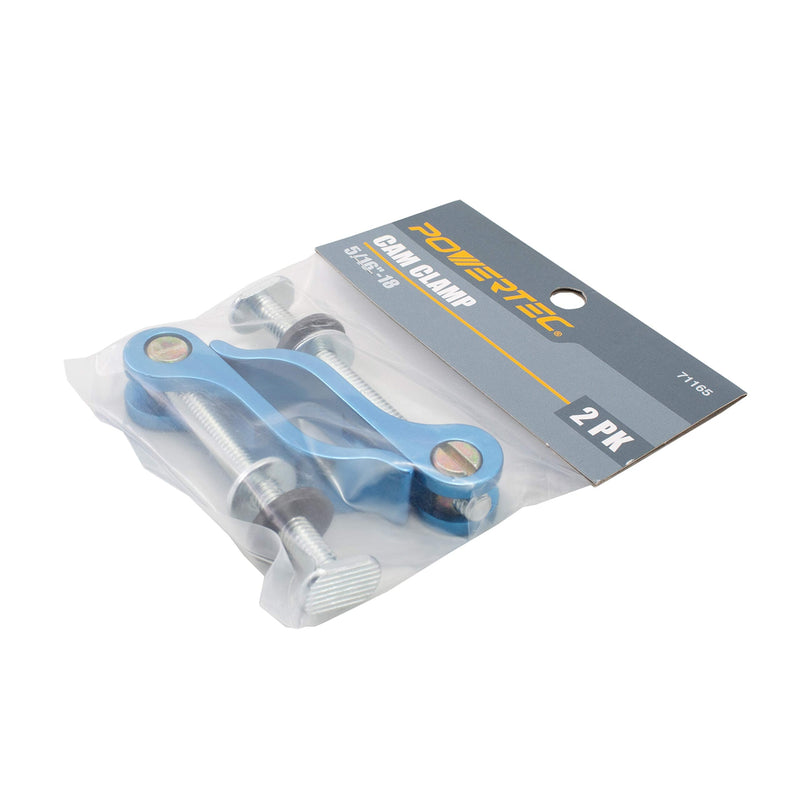 [Australia - AusPower] - POWERTEC 71165 Aluminum Cam Clamp for Woodworking, 5/16-18 Threaded Insert - 2PK 5/16"-18, 2PK 