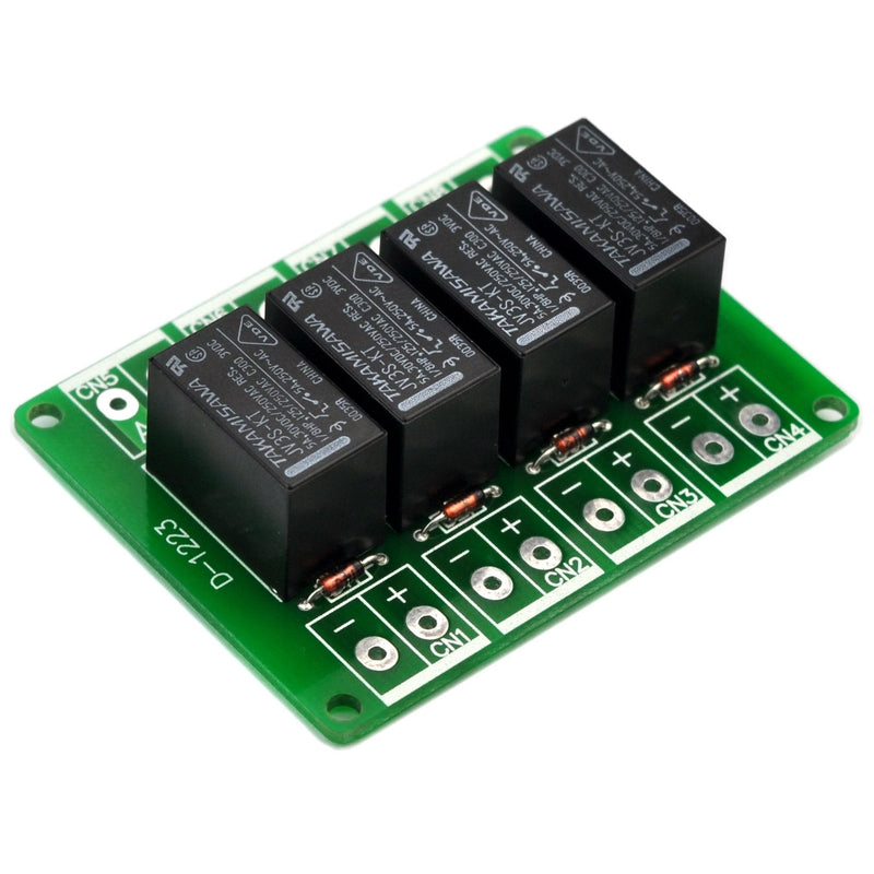 [Australia - AusPower] - Electronics-Salon 3VDC Individual 4 Channel SPST-NO 5A/250V Power Relay Module. DC3V. 