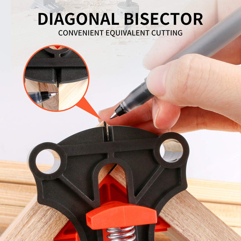 [Australia - AusPower] - Corner Clamps for Woodworking Set of 4, 60 120 90 Degree Right Angle Clamp Jig Kit for Picture Frame Welding Drilling Drawer Carpentry, Adjustable Swing Quick Clamping Squares Corner Mate DIY Tool 