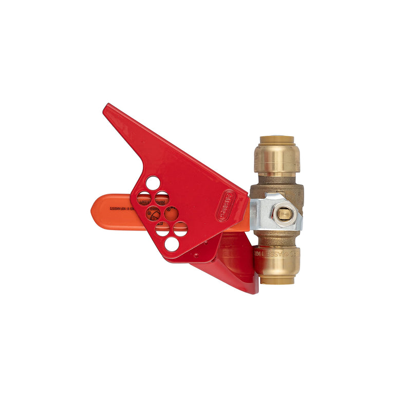 [Australia - AusPower] - Zing Green Products 7273 Steel Small Ball Valve Lockout Device, Red 