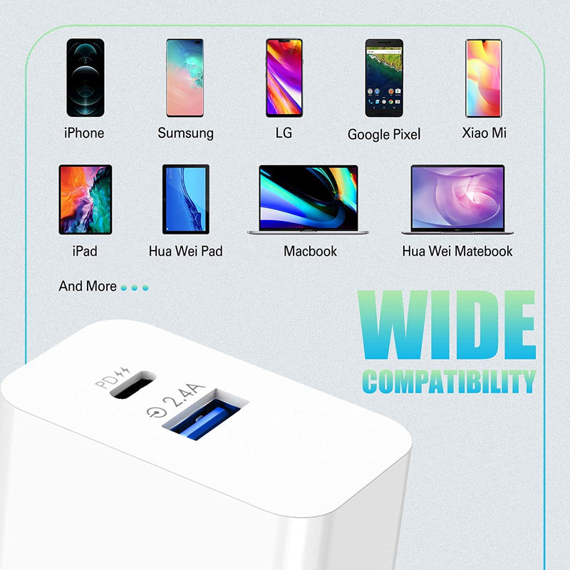 [Australia - AusPower] - USB C Charger, Amoner 30W PD Fast Wall Charger,Portable Type-C Power Adapter Compatible with iPhone 13/13 Pro/12/11/XR/XS/X/8, Galaxy, Pixel White-30W 