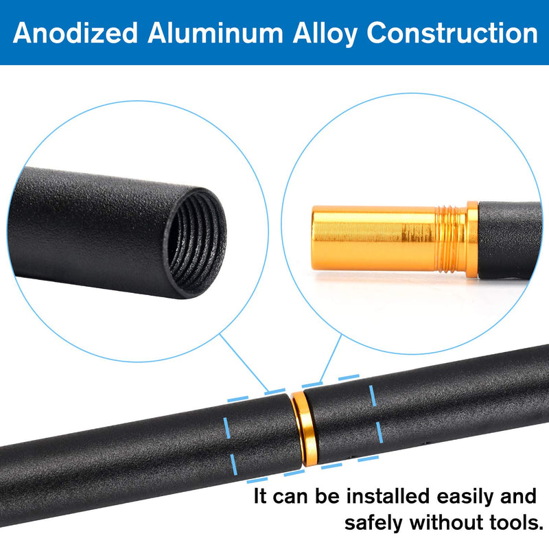 [Australia - AusPower] - TOBWOLF Portable Camping Folding Lamp Pole, Lightweight Collapsible Aluminum Lantern Stand, Outdoor Lamp Post Hanging Light Holder Stick for Picnic, Hiking, Fishing, Backpacking, Garden BBQ Black 