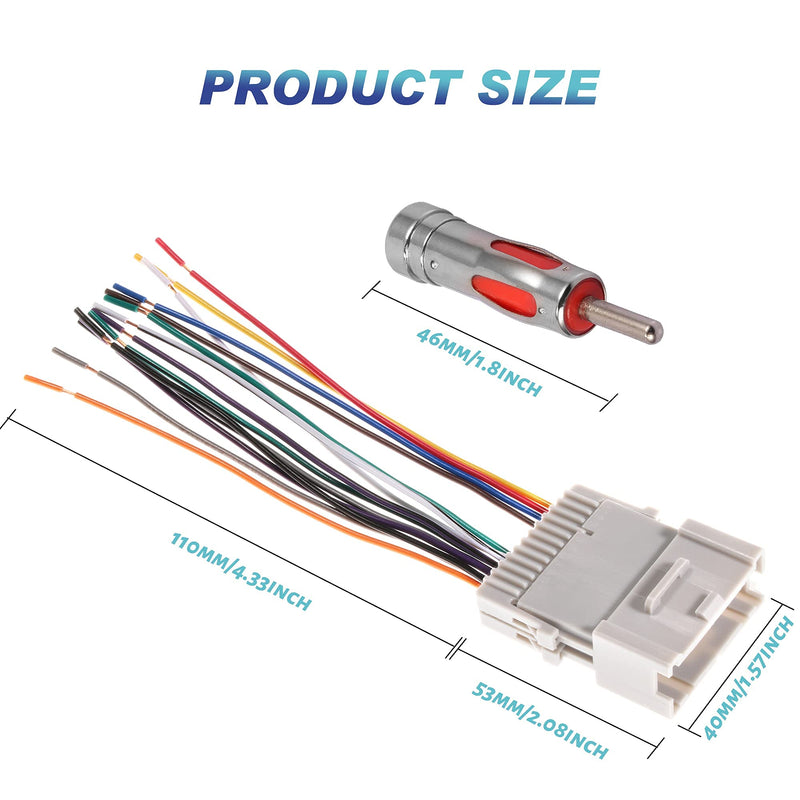 [Australia - AusPower] - G Car Stereo Radio Wiring Harness Antenna Adapter Aftermarket for Buick Chevy GMC Pontiac 