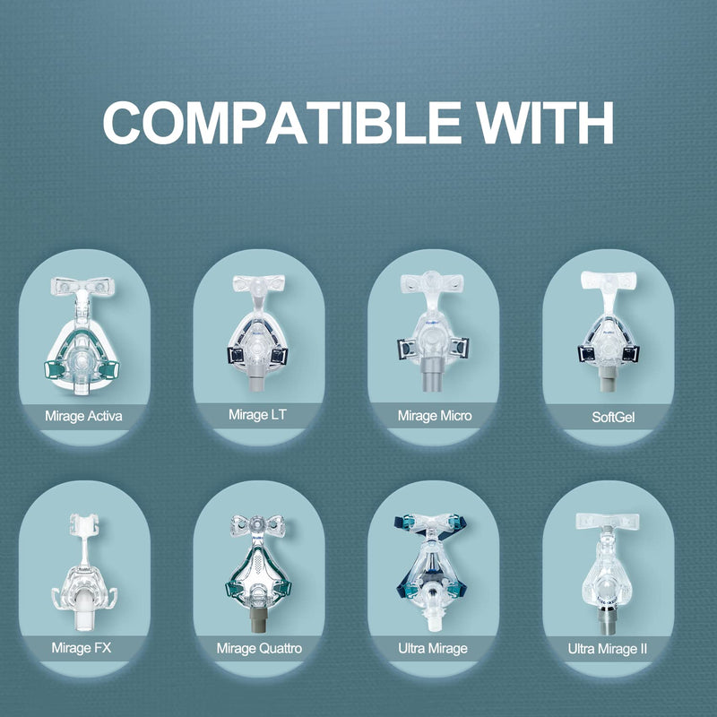 [Australia - AusPower] - 2PCS Headgear Strap Compatible with Most Mask, Universal Comfortable and Elasticity Replacement Headgear for Achieving Good Seal, Blue 