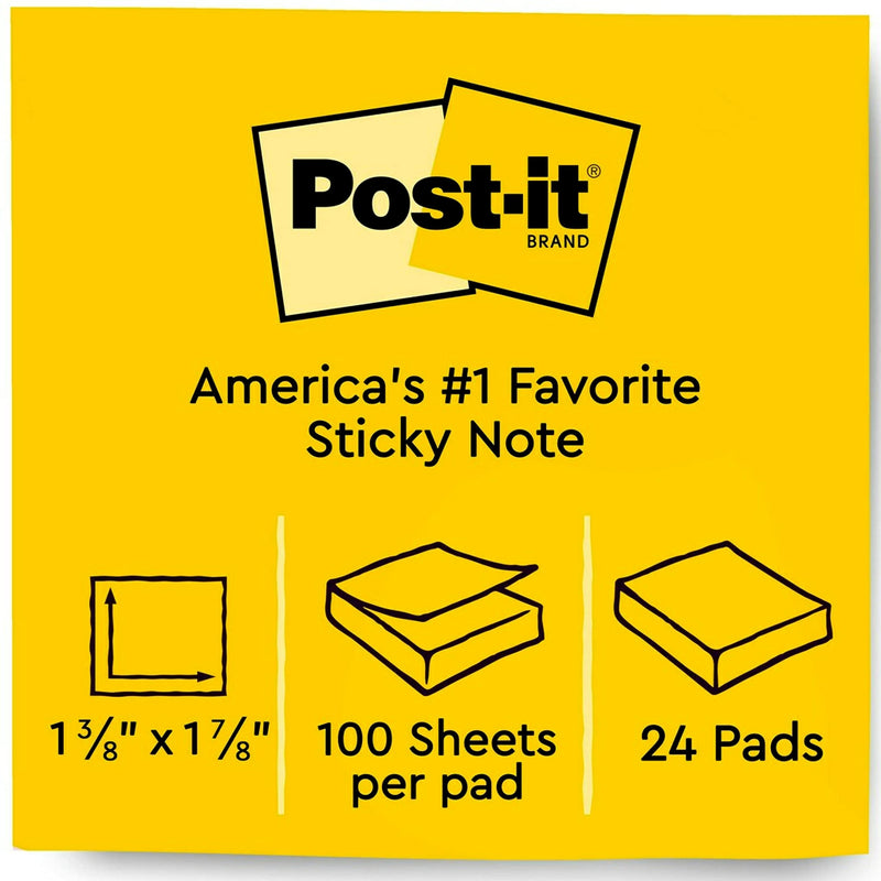 [Australia - AusPower] - Post-it Notes, 1.5x2 in, 24 Pads, America's #1 Favorite Sticky Notes, Beachside Café Collection, Pastel Colors, Clean Removal, Recyclable (654-14AU) 