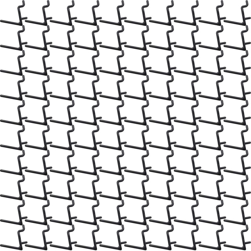 [Australia - AusPower] - 1.5 inch Pegboard Hooks Kit 200 pk L Style for Peg Board Assortment Tool Organizer Black Peg Hooks Accessories (200 PK) 
