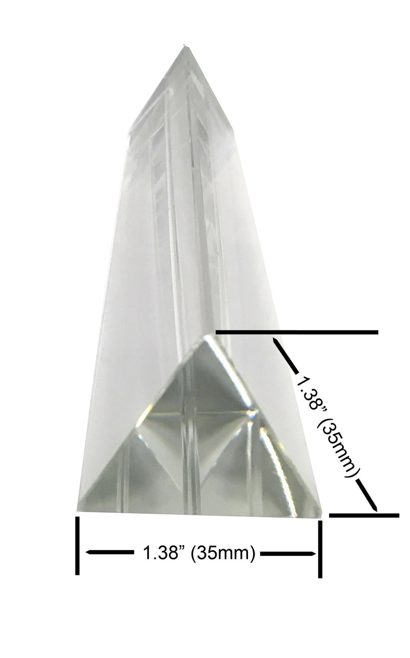 [Australia - AusPower] - Amlong Crystal 8 inch Optical Glass Triangular Prism for Teaching Light Spectrum Physics and Photo Photography Prism, 200mm 