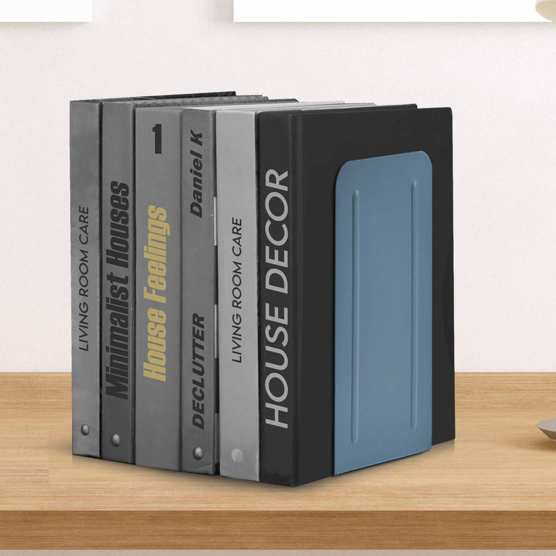 [Australia - AusPower] - Acrimet Jumbo Premium Metal Bookends 9" (Heavy Duty) (Blue Color) (1 Pair) 